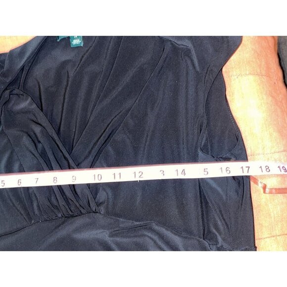 Lauren Ralph Lauren Faux Wrap Sleeveless Stretch Sheath Mini Dress Women's Size - Picture 6 of 10